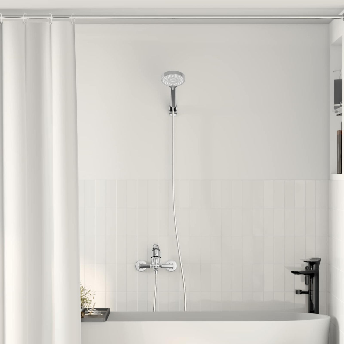 vidaXL Shower Head Set Chrome G 1/2 inches