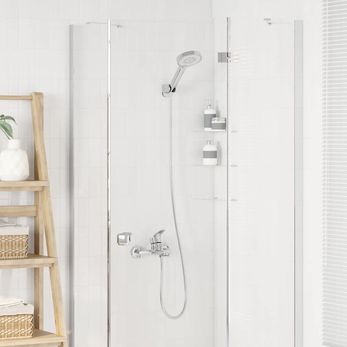 vidaXL Shower Head Set Chrome G 1/2 inches