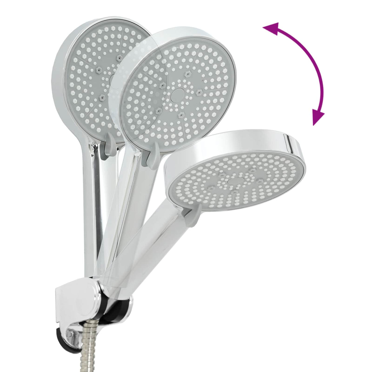 vidaXL Shower Head Set Chrome G 1/2 inches