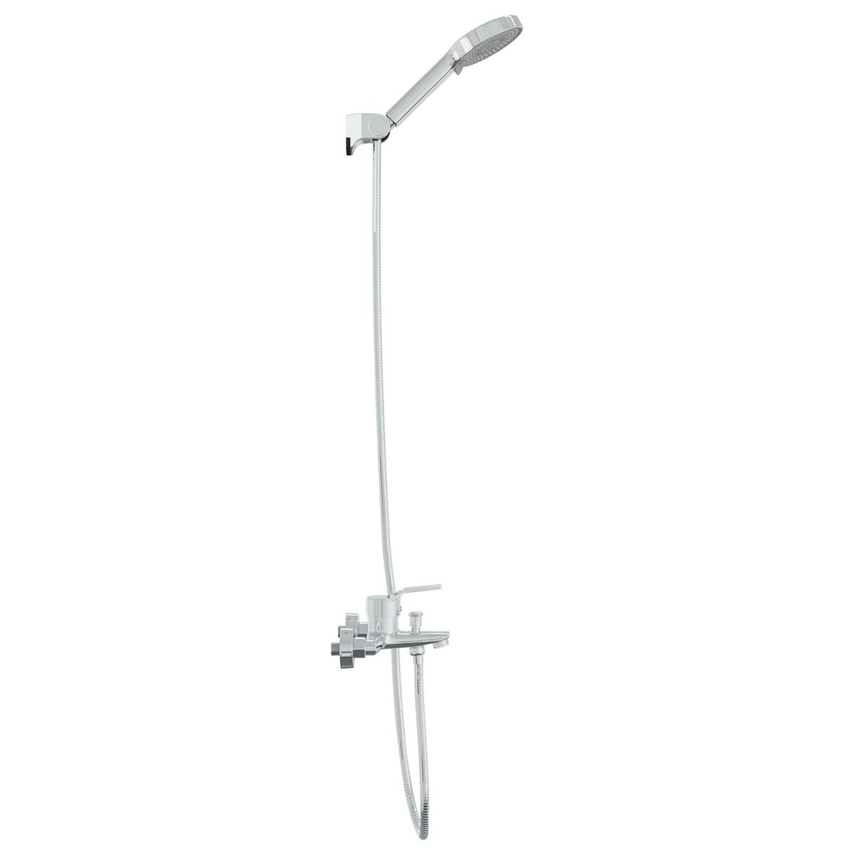vidaXL Shower Head Set Chrome G 1/2 inches