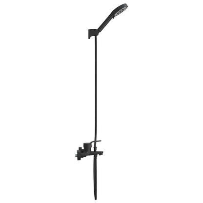 vidaXL Shower Head Set Black G 1/2 inches