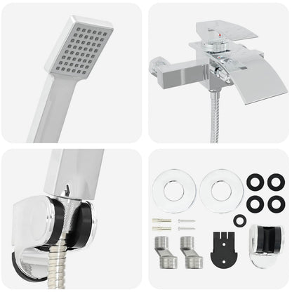 vidaXL Shower Head Set Chrome G 1/2 inches