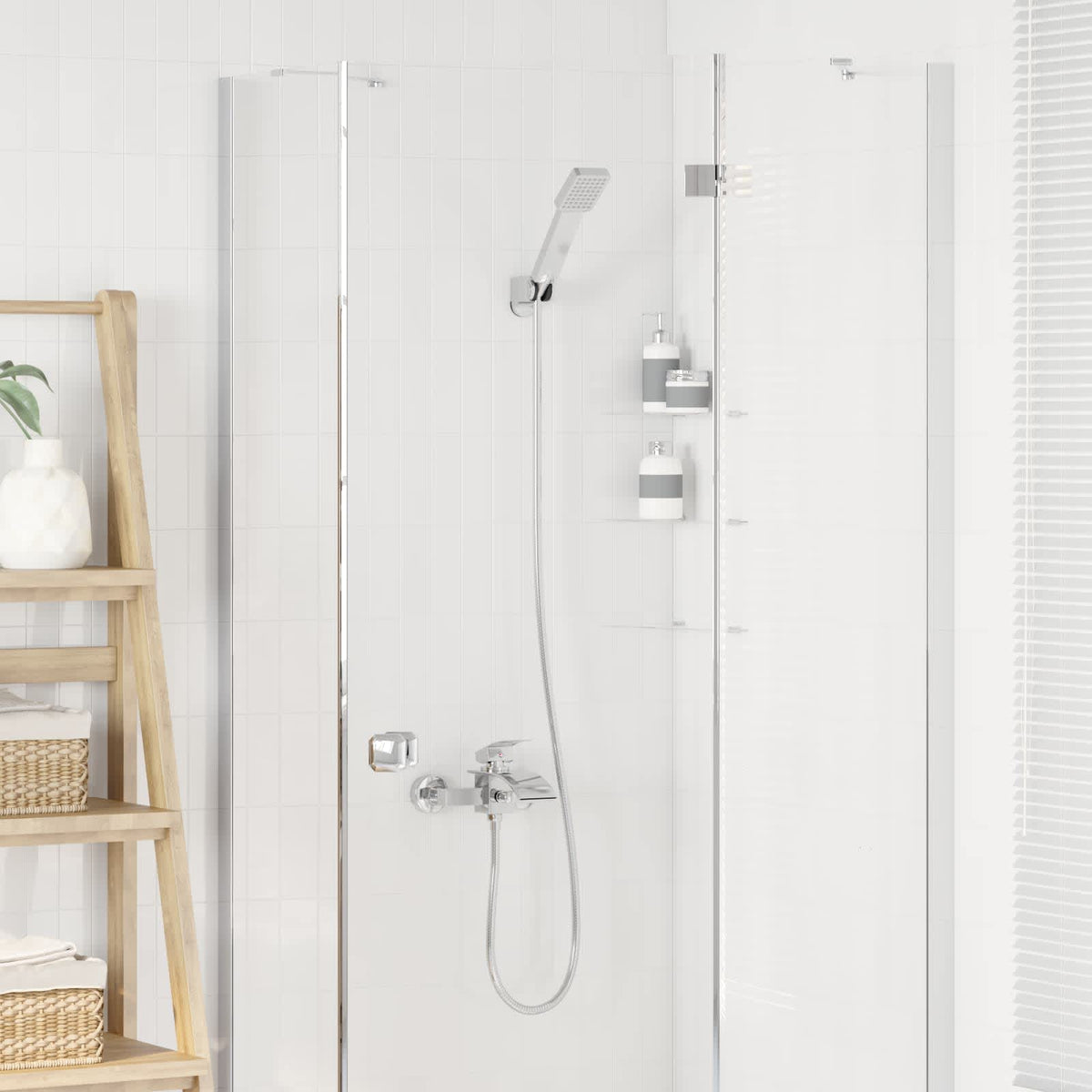 vidaXL Shower Head Set Chrome G 1/2 inches