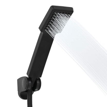 vidaXL Shower Head Set Black G 1/2 inches