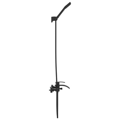 vidaXL Shower Head Set Black G 1/2 inches