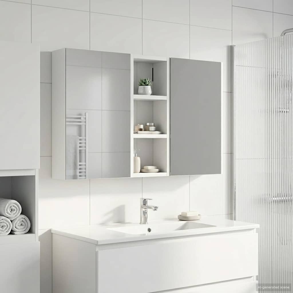 vidaXL Bathroom Cabinet Set 3 pcs 80 x 10.5 x 50 cm Engineered wood