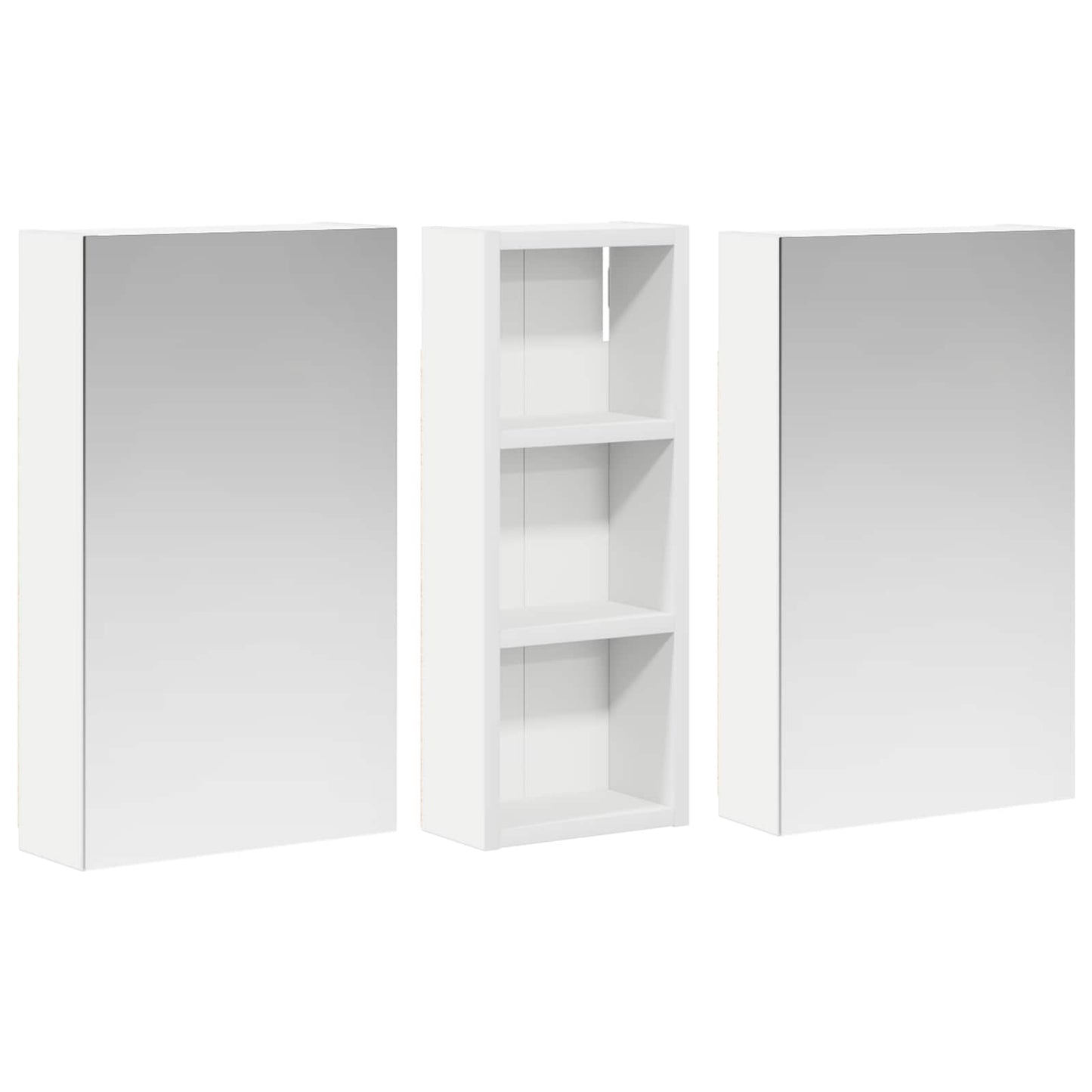 vidaXL Bathroom Cabinet Set 3 pcs 80 x 10.5 x 50 cm Engineered wood