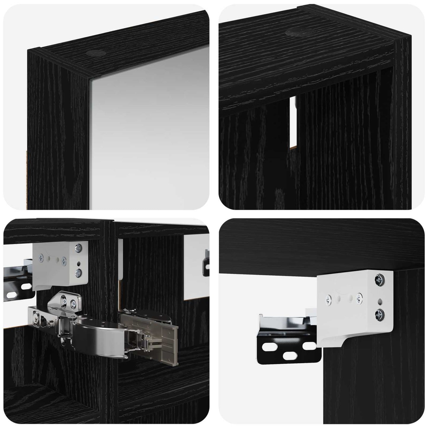 vidaXL Bathroom Cabinet Set 3 pcs 80 x 10.5 x 50 cm Engineered wood