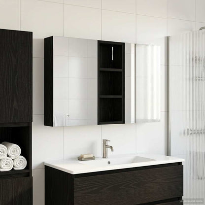 vidaXL Bathroom Cabinet Set 3 pcs 80 x 10.5 x 50 cm Engineered wood