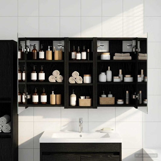 vidaXL Bathroom Cabinet Set 3 pcs 80 x 10.5 x 50 cm Engineered wood