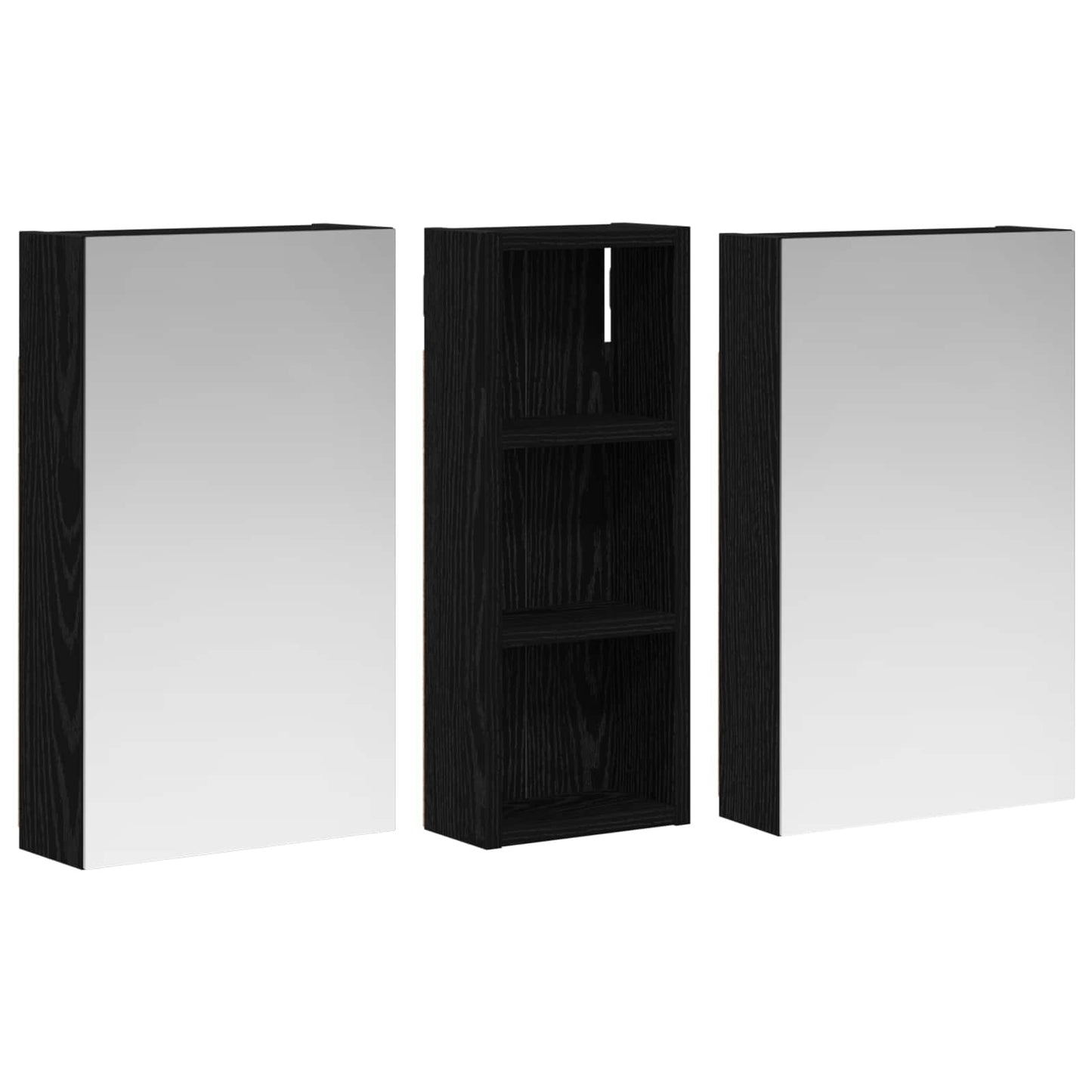 vidaXL Bathroom Cabinet Set 3 pcs 80 x 10.5 x 50 cm Engineered wood