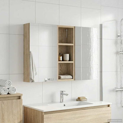 vidaXL Bathroom Cabinet Set 3 pcs 80 x 10.5 x 50 cm Engineered wood