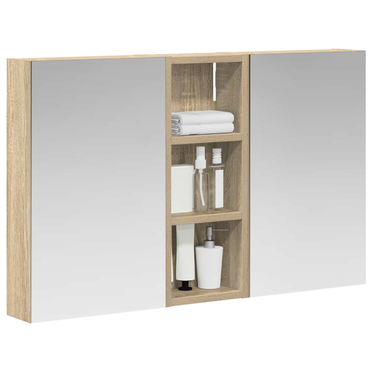 vidaXL Bathroom Cabinet Set 3 pcs 80 x 10.5 x 50 cm Engineered wood