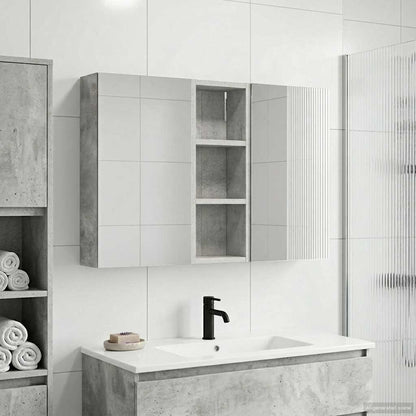 vidaXL Bathroom Cabinet Set 3 pcs 80 x 10.5 x 50 cm Engineered wood