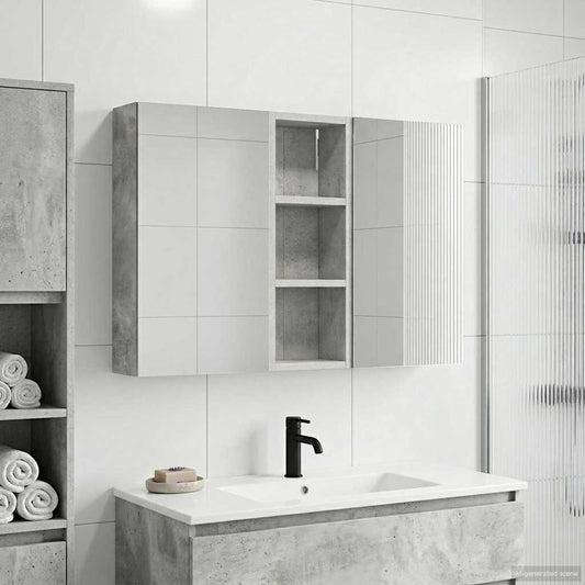 vidaXL Bathroom Cabinet Set 3 pcs 80 x 10.5 x 50 cm Engineered wood