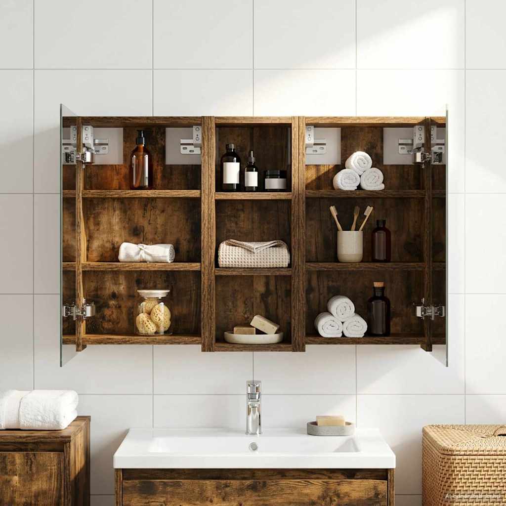 vidaXL Bathroom Cabinet Set 3 pcs 80 x 10.5 x 50 cm Engineered wood
