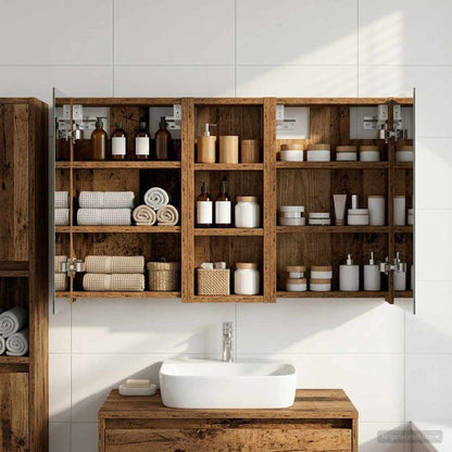 vidaXL Bathroom Cabinet Set 3 pcs 80 x 10.5 x 50 cm Engineered wood