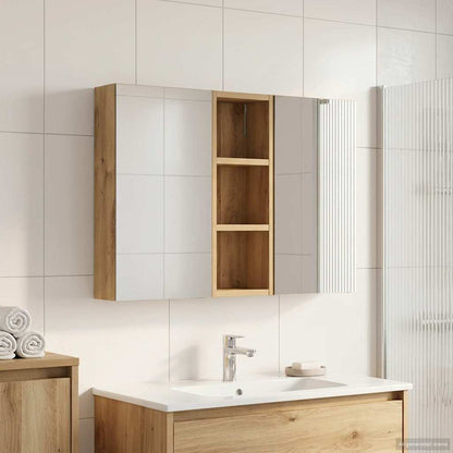 vidaXL Bathroom Cabinet Set 3 pcs 80 x 10.5 x 50 cm Engineered wood