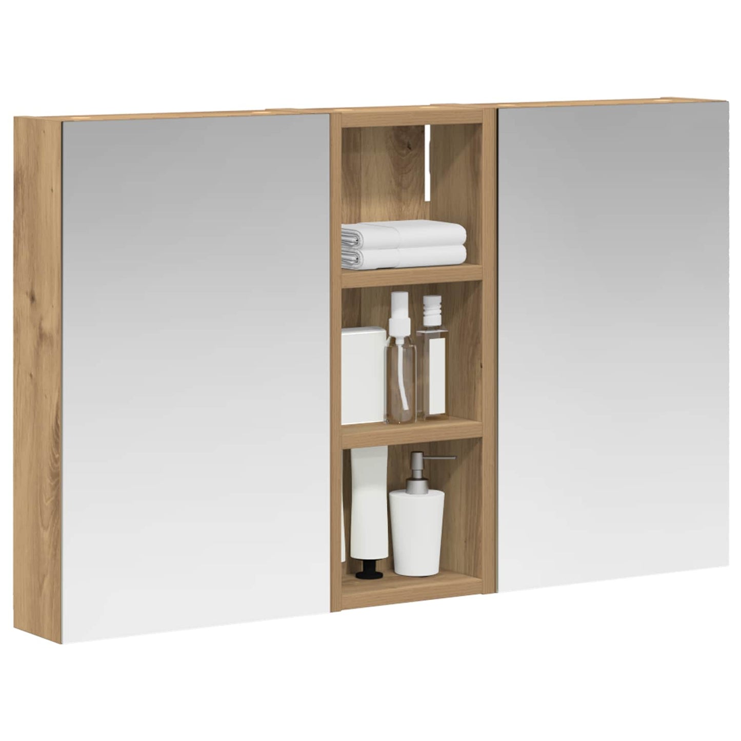 vidaXL Bathroom Cabinet Set 3 pcs 80 x 10.5 x 50 cm Engineered wood