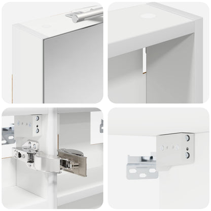vidaXL Bathroom Cabinet Set 3 pcs 80 x 10.5 x 50 cm Engineered wood