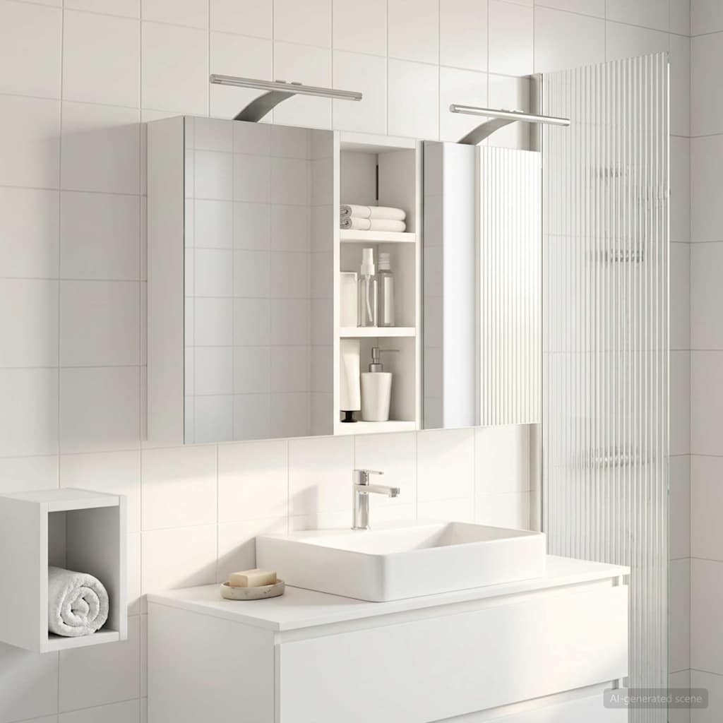 vidaXL Bathroom Cabinet Set 3 pcs 80 x 10.5 x 50 cm Engineered wood