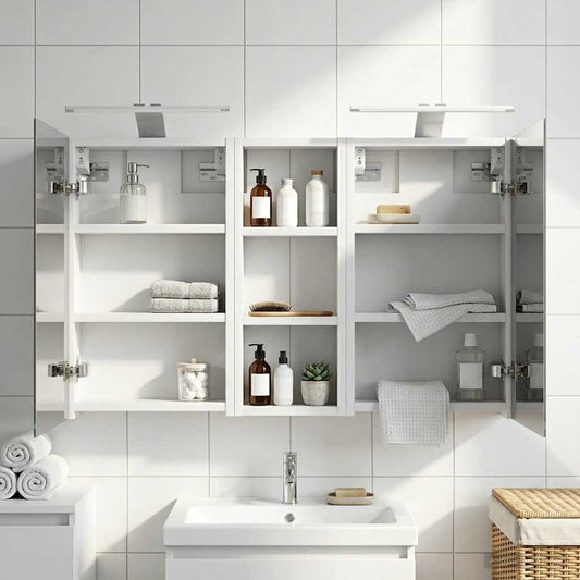 vidaXL Bathroom Cabinet Set 3 pcs 80 x 10.5 x 50 cm Engineered wood