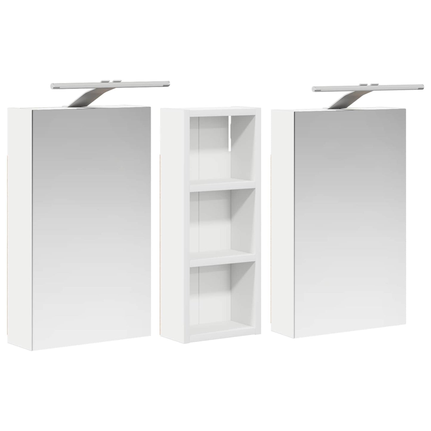 vidaXL Bathroom Cabinet Set 3 pcs 80 x 10.5 x 50 cm Engineered wood
