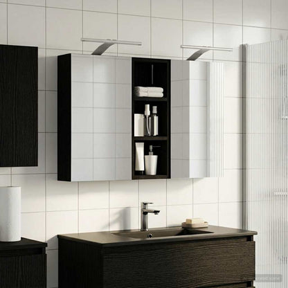 vidaXL Bathroom Cabinet Set 3 pcs 80 x 10.5 x 50 cm Engineered wood