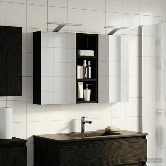 vidaXL Bathroom Cabinet Set 3 pcs 80 x 10.5 x 50 cm Engineered wood
