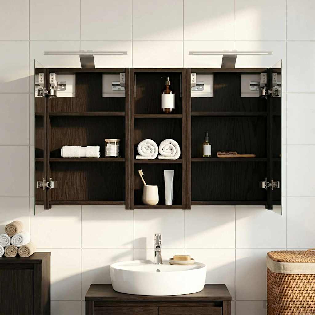 vidaXL Bathroom Cabinet Set 3 pcs 80 x 10.5 x 50 cm Engineered wood