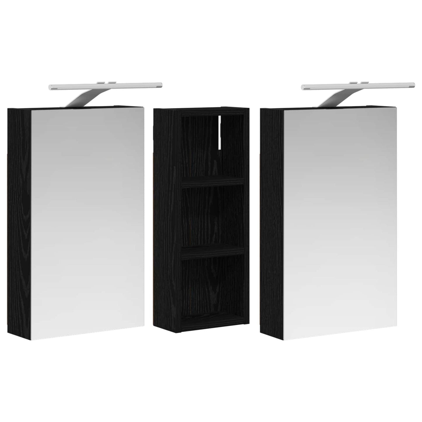 vidaXL Bathroom Cabinet Set 3 pcs 80 x 10.5 x 50 cm Engineered wood