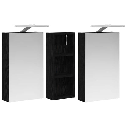 vidaXL Bathroom Cabinet Set 3 pcs 80 x 10.5 x 50 cm Engineered wood