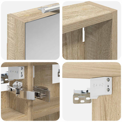 vidaXL Bathroom Cabinet Set 3 pcs 80 x 10.5 x 50 cm Engineered wood
