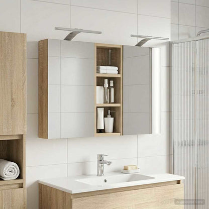 vidaXL Bathroom Cabinet Set 3 pcs 80 x 10.5 x 50 cm Engineered wood
