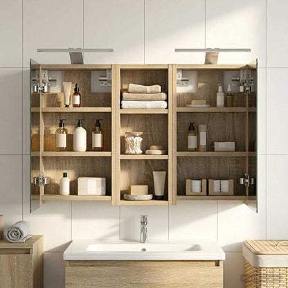 vidaXL Bathroom Cabinet Set 3 pcs 80 x 10.5 x 50 cm Engineered wood