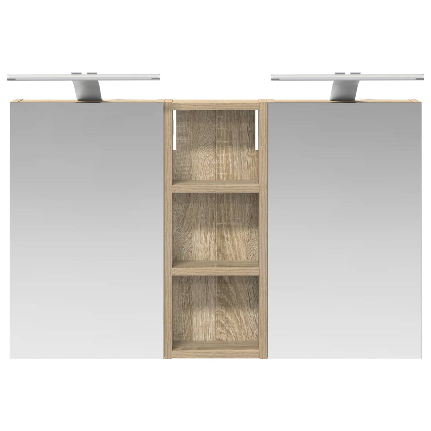 vidaXL Bathroom Cabinet Set 3 pcs 80 x 10.5 x 50 cm Engineered wood