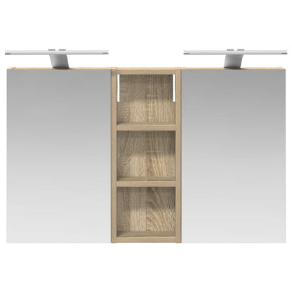 vidaXL Bathroom Cabinet Set 3 pcs 80 x 10.5 x 50 cm Engineered wood