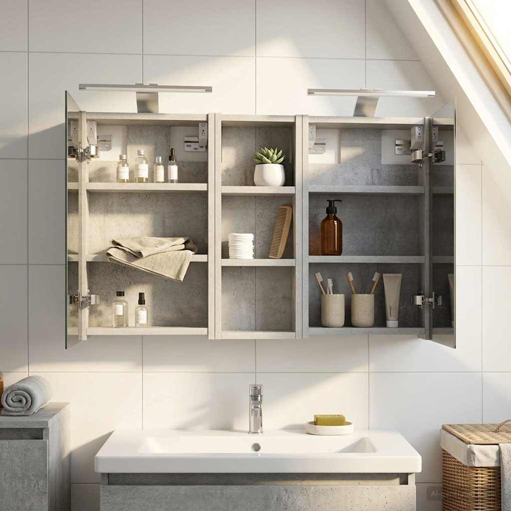 vidaXL Bathroom Cabinet Set 3 pcs 80 x 10.5 x 50 cm Engineered wood