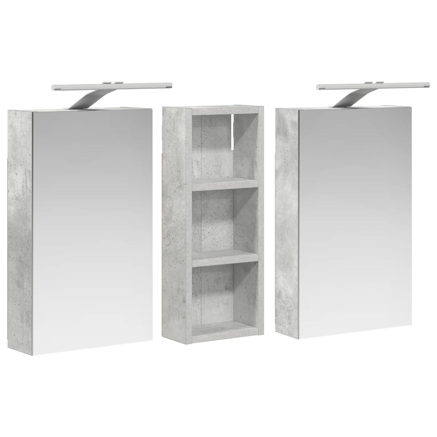 vidaXL Bathroom Cabinet Set 3 pcs 80 x 10.5 x 50 cm Engineered wood