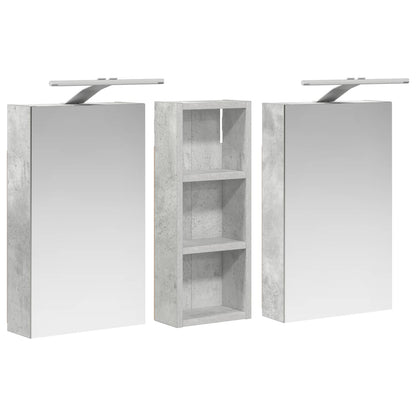 vidaXL Bathroom Cabinet Set 3 pcs 80 x 10.5 x 50 cm Engineered wood