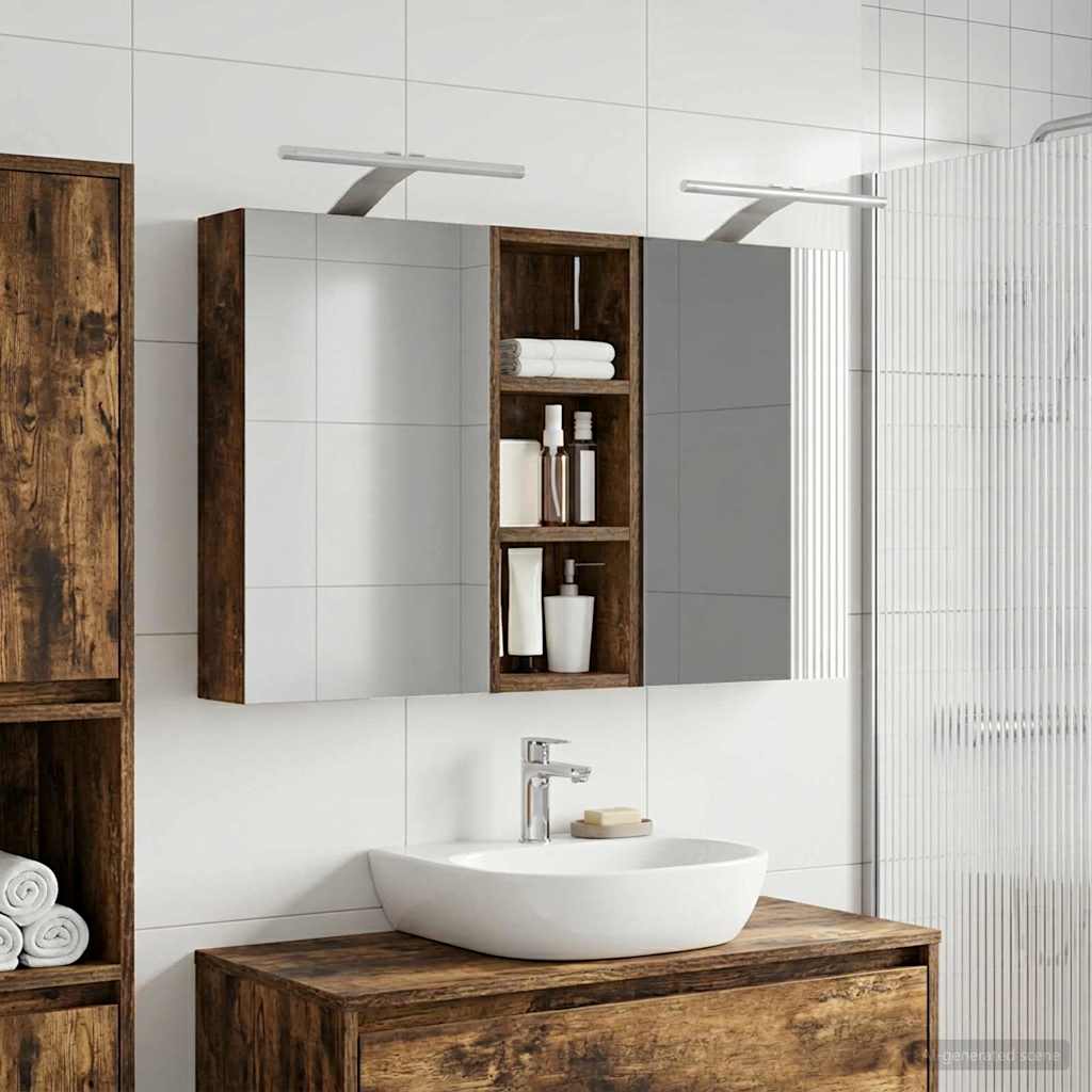 vidaXL Bathroom Cabinet Set 3 pcs 80 x 10.5 x 50 cm Engineered wood