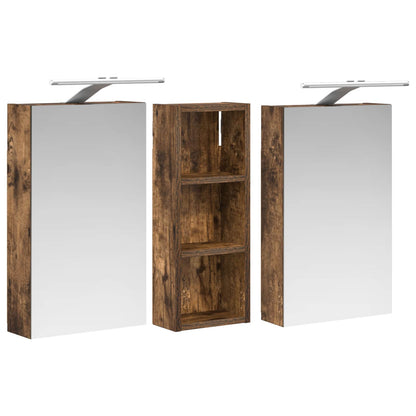 vidaXL Bathroom Cabinet Set 3 pcs 80 x 10.5 x 50 cm Engineered wood