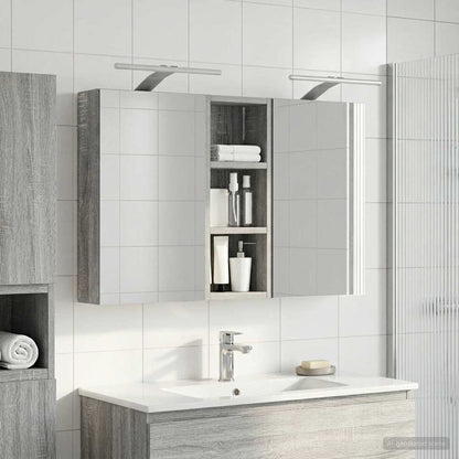 vidaXL Bathroom Cabinet Set 3 pcs 80 x 10.5 x 50 cm Engineered wood
