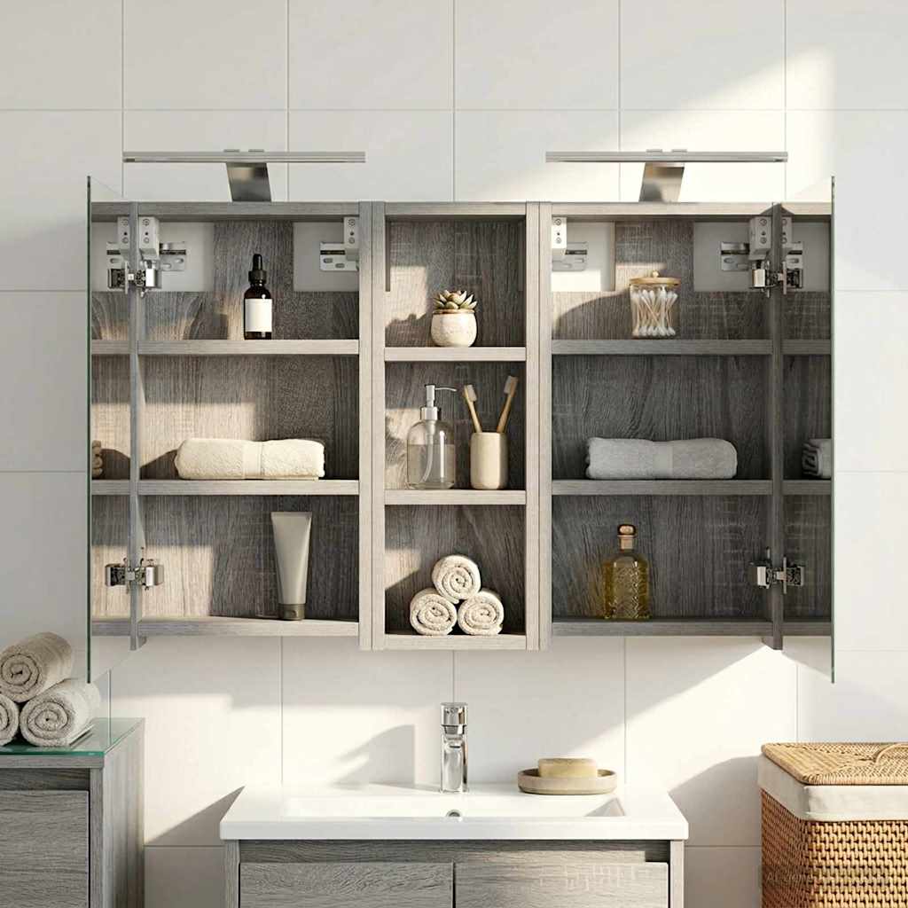 vidaXL Bathroom Cabinet Set 3 pcs 80 x 10.5 x 50 cm Engineered wood