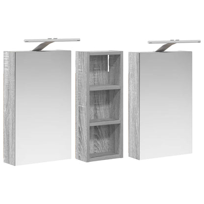 vidaXL Bathroom Cabinet Set 3 pcs 80 x 10.5 x 50 cm Engineered wood