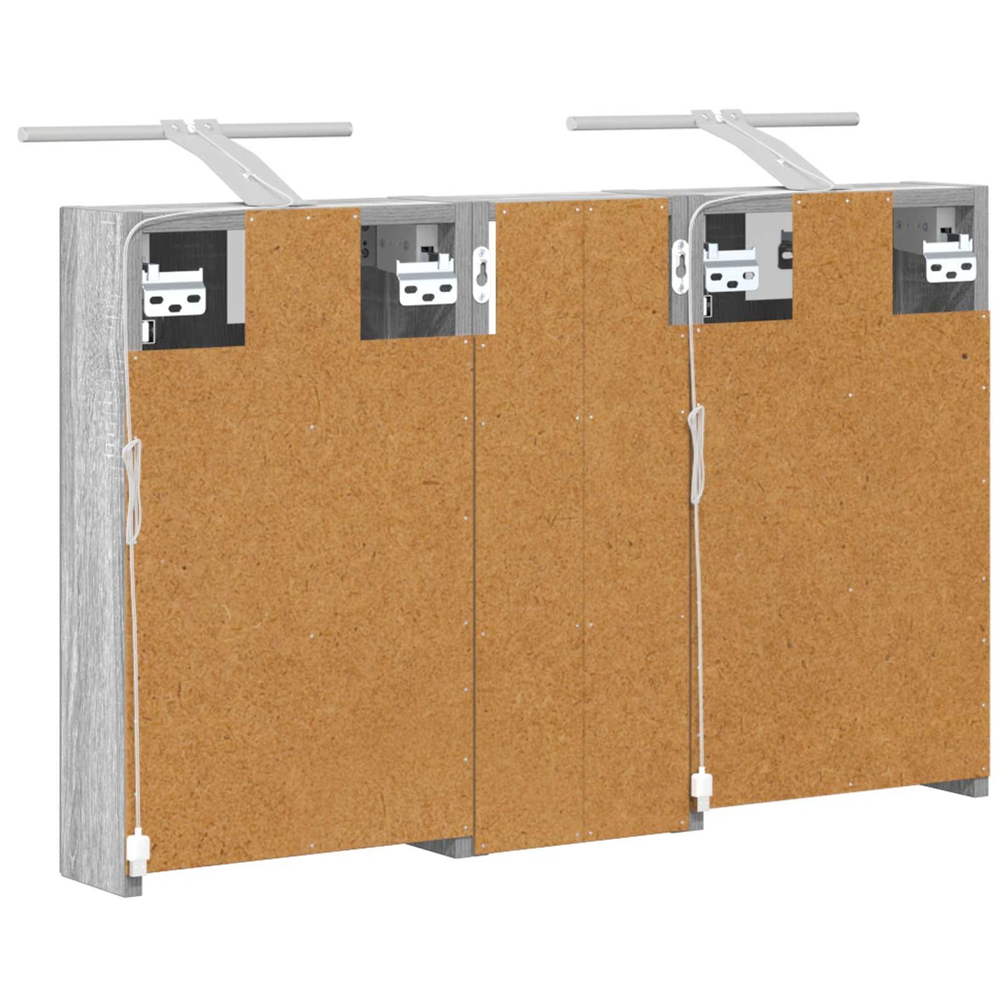 vidaXL Bathroom Cabinet Set 3 pcs 80 x 10.5 x 50 cm Engineered wood
