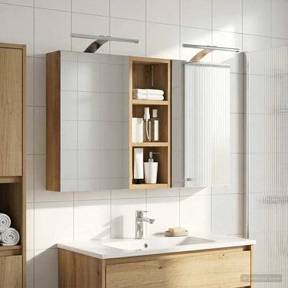 vidaXL Bathroom Cabinet Set 3 pcs 80 x 10.5 x 50 cm Engineered wood
