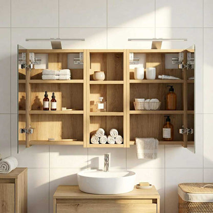 vidaXL Bathroom Cabinet Set 3 pcs 80 x 10.5 x 50 cm Engineered wood