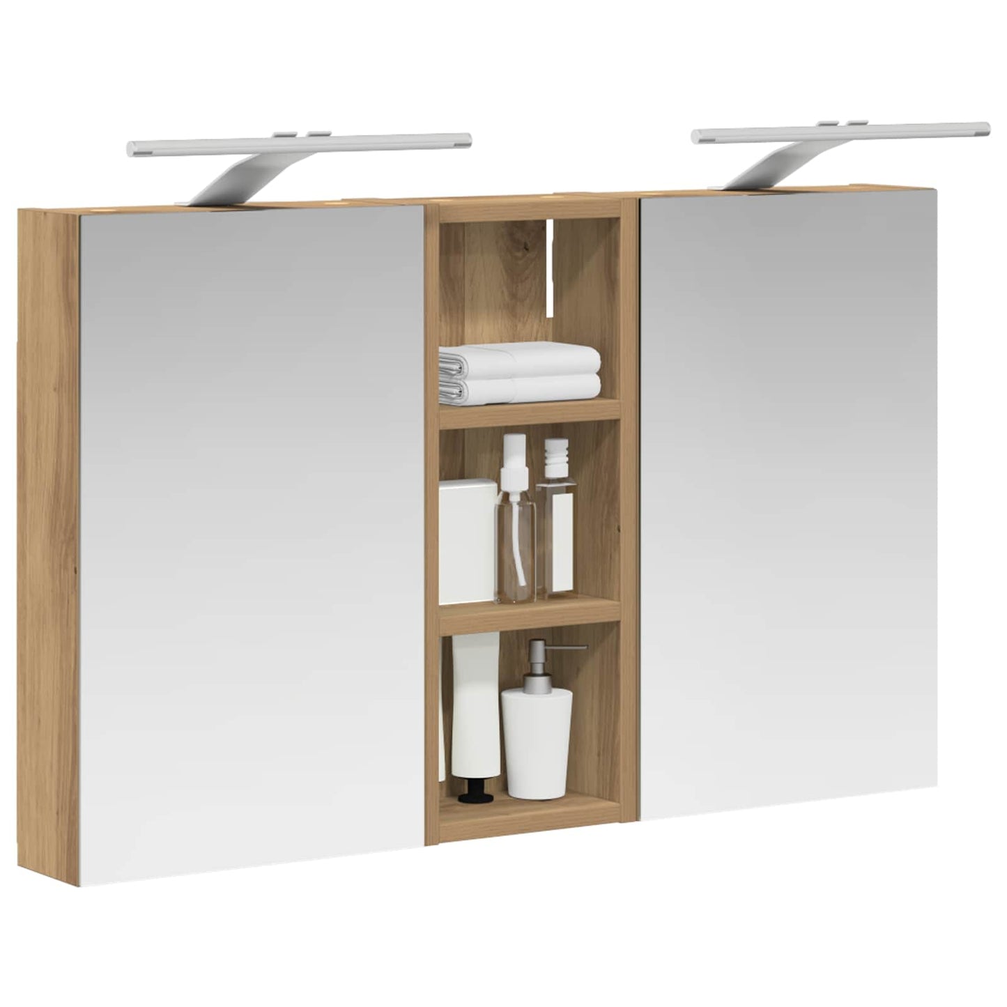vidaXL Bathroom Cabinet Set 3 pcs 80 x 10.5 x 50 cm Engineered wood