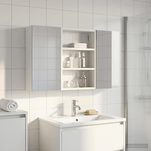 vidaXL Bathroom Cabinet Set 3 pcs 100 x 10.5 x 50 cm Engineered wood